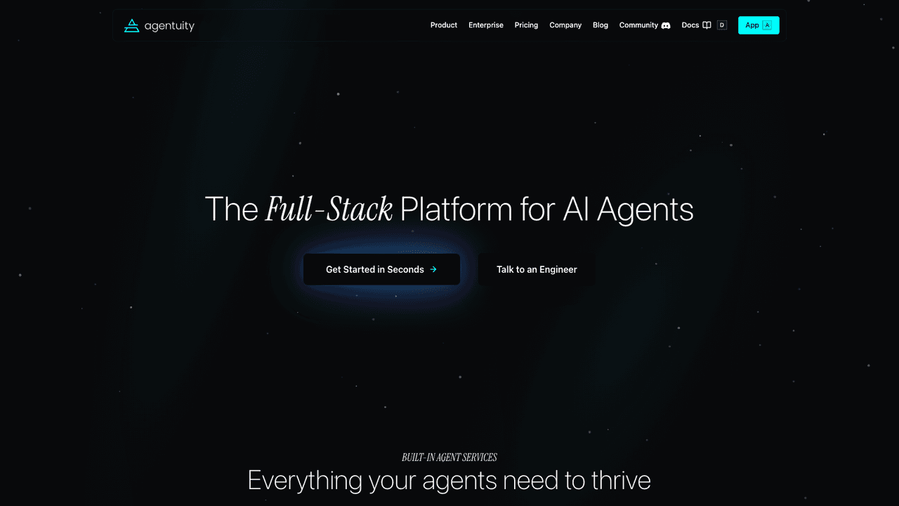 Agentuity screenshot