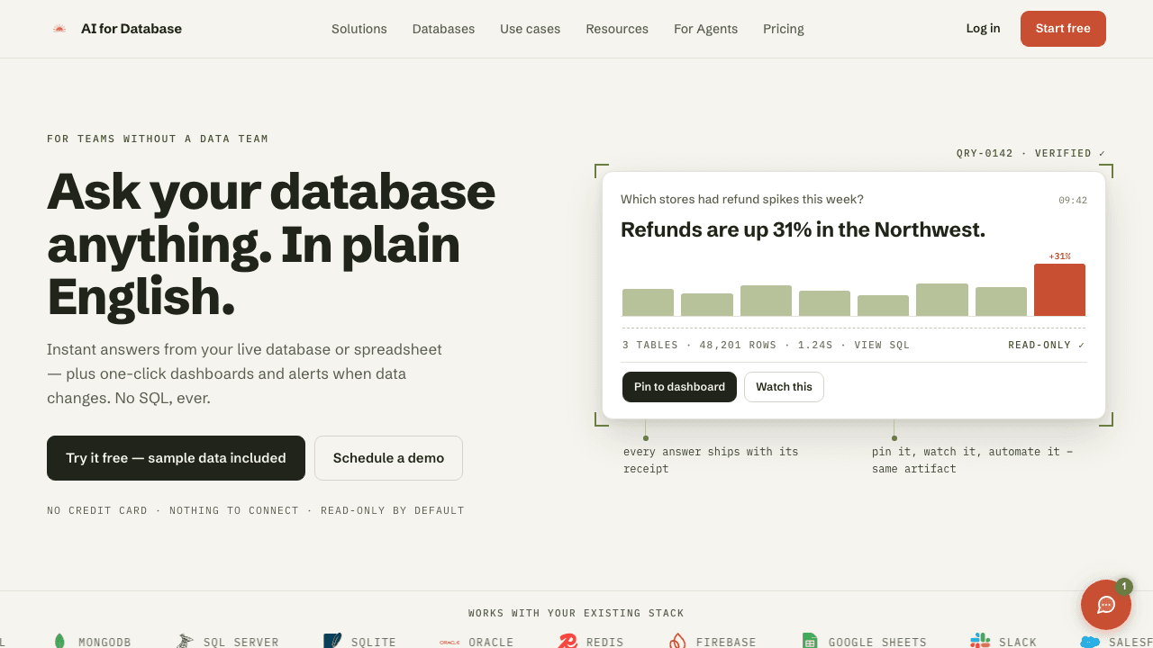 AI for Database screenshot