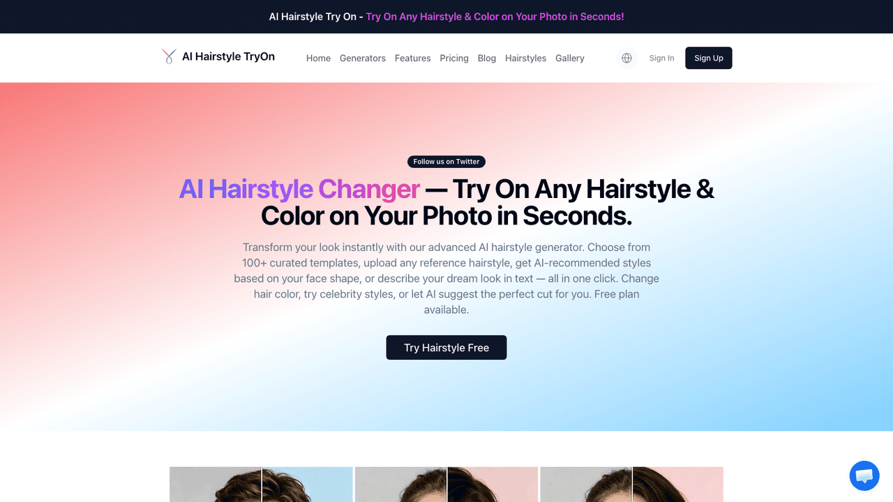 AI Hairstyle TryOn screenshot