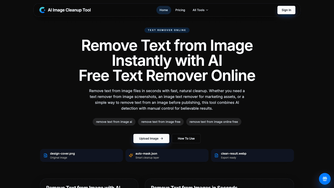 AI Image Cleanup Tool screenshot