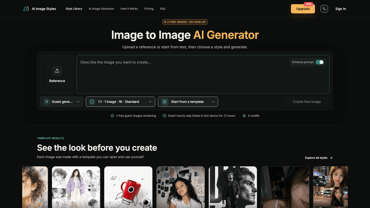 AI Image Styles screenshot