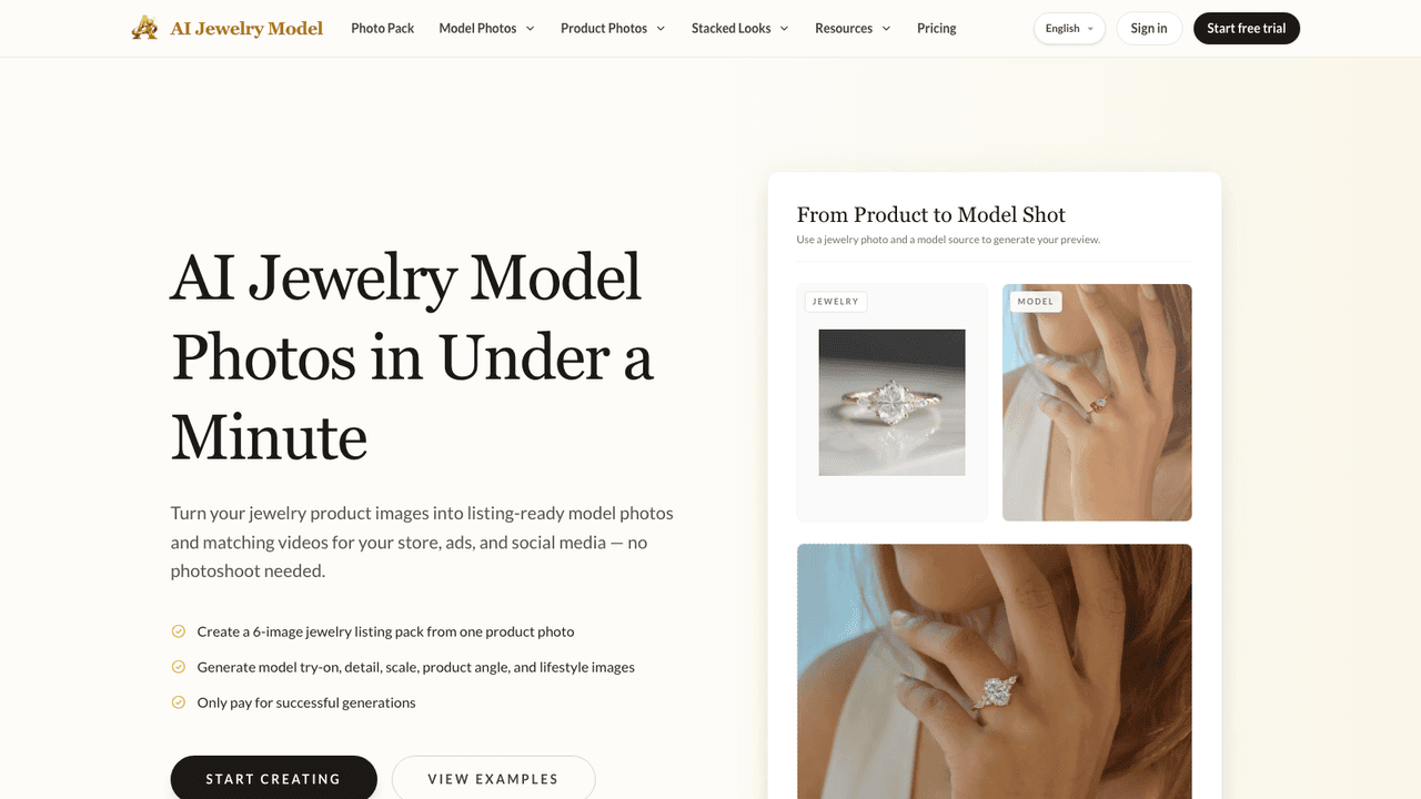 AI Jewelry Model screenshot