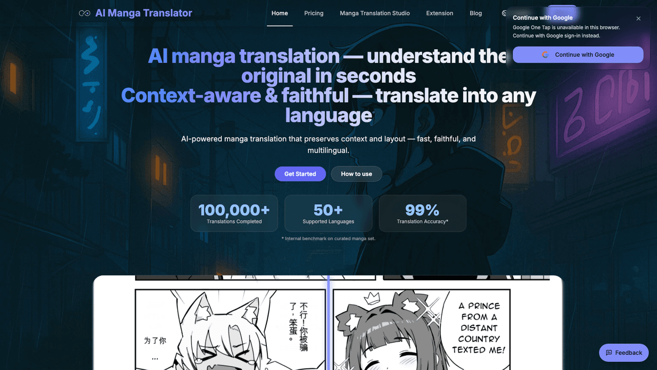 AI Manga Translator screenshot