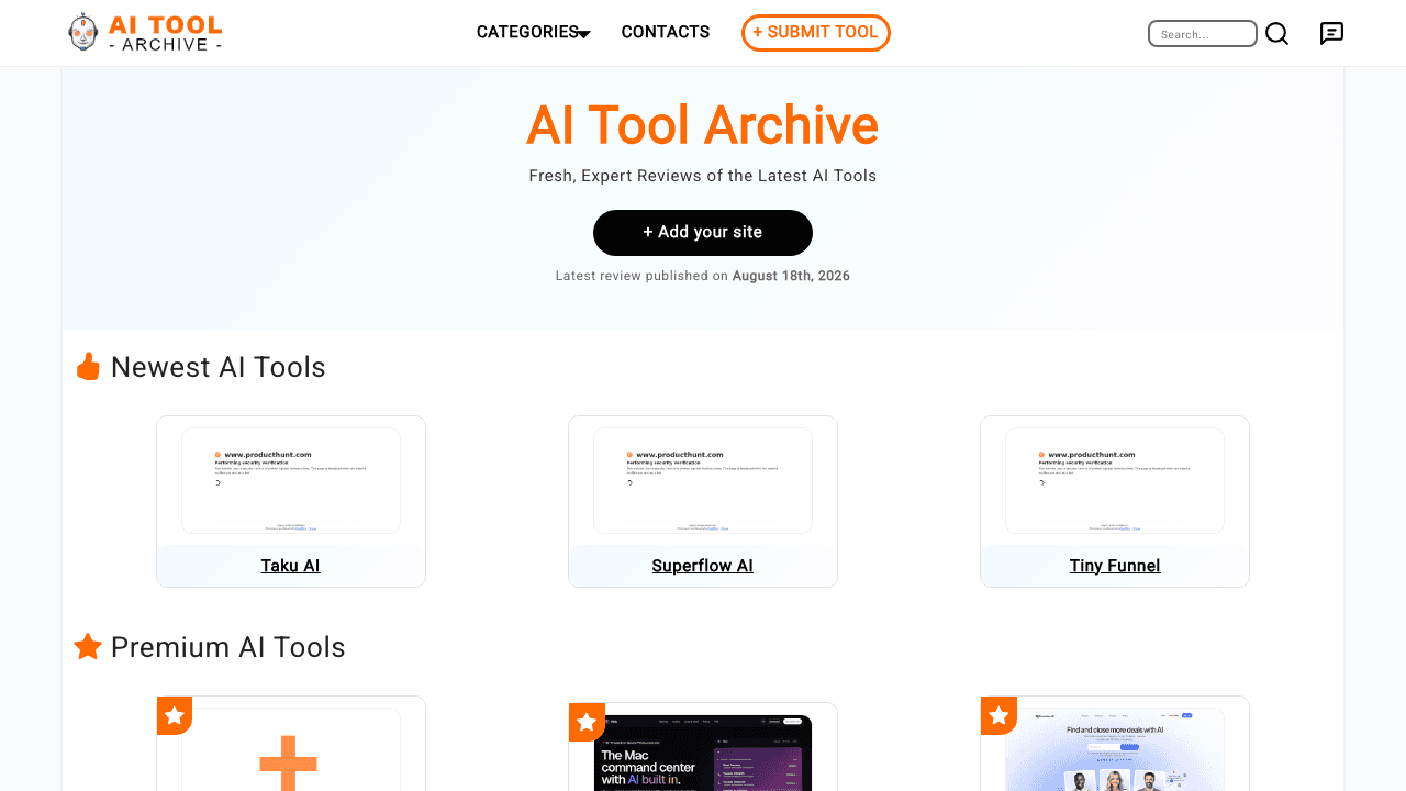 AI Tool Archive screenshot
