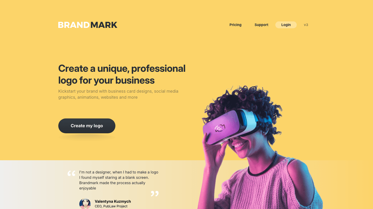 Brandmark screenshot