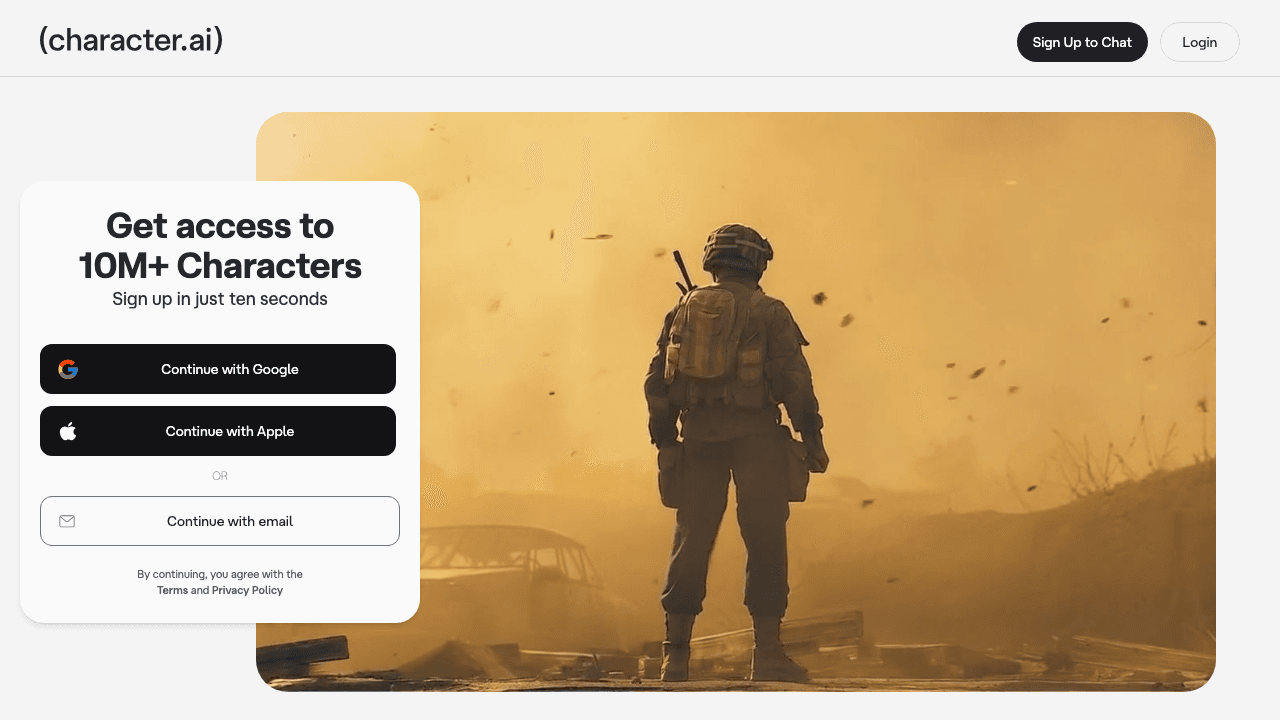 Character.AI screenshot