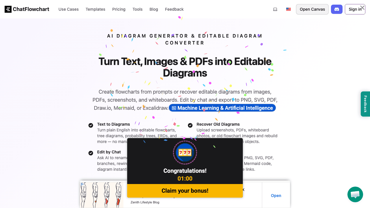 ChatFlowchart screenshot