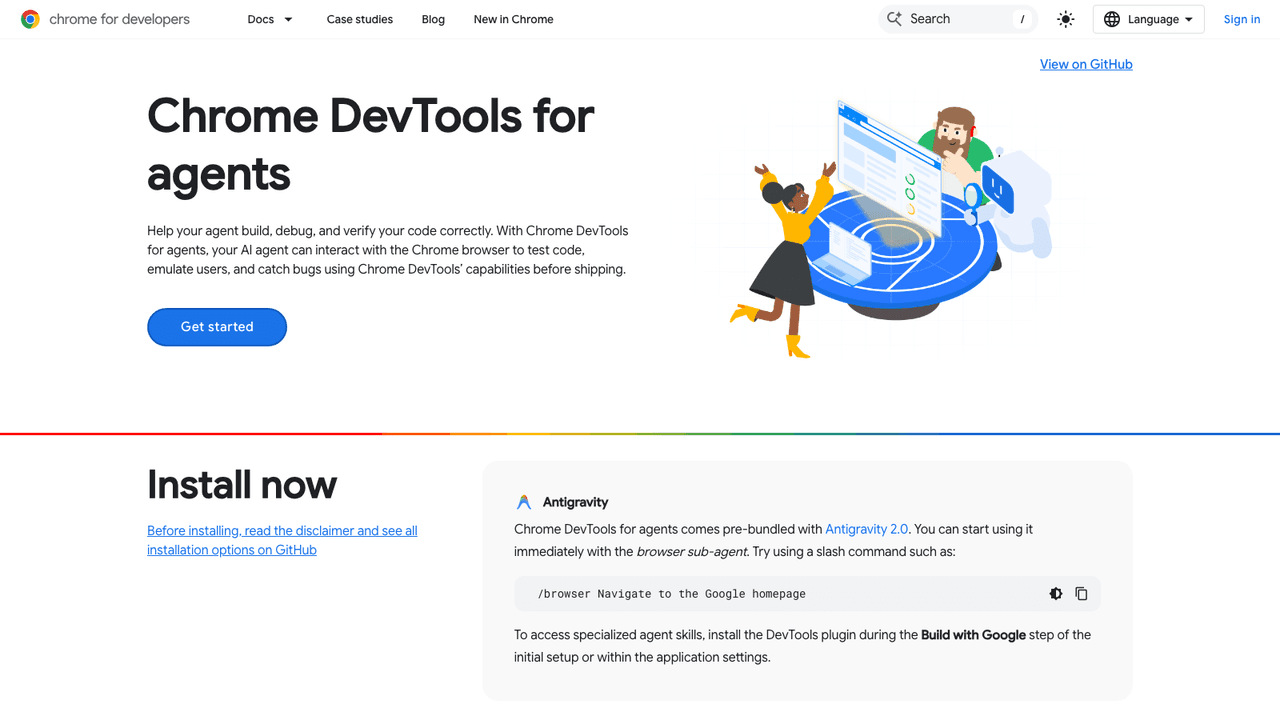 Chrome DevTools MCP screenshot