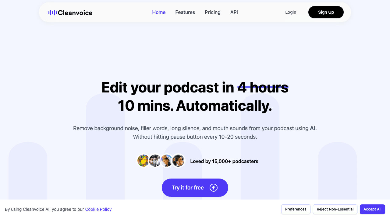 Cleanvoice screenshot