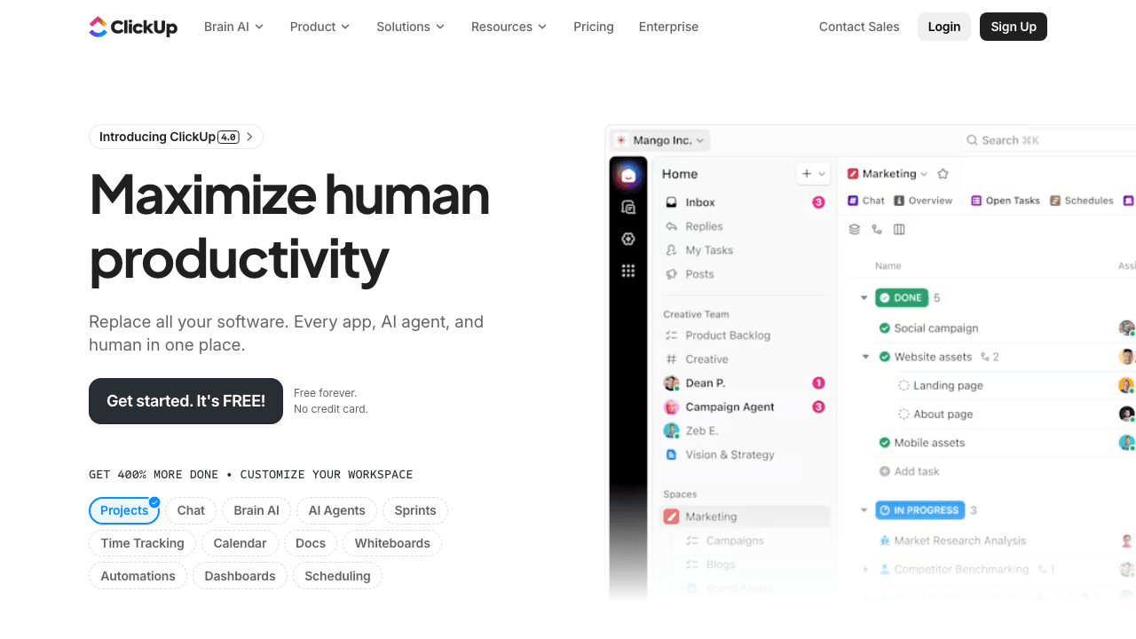 ClickUp Brain screenshot