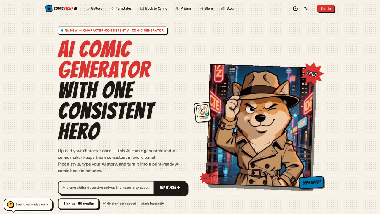 ComicStory AI screenshot