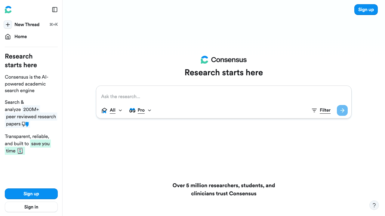 Consensus screenshot