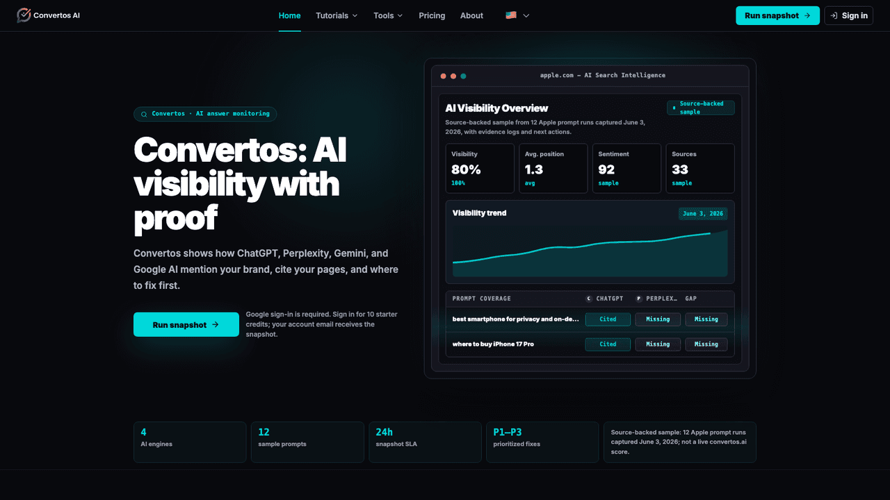 Convertos screenshot