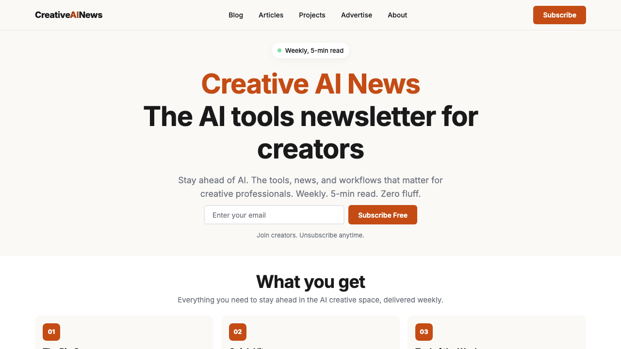 Creative AI News screenshot