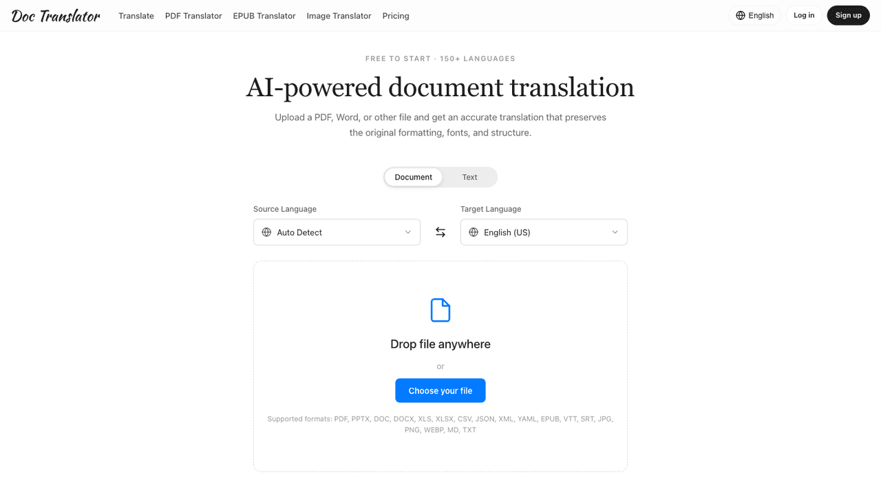 Doc Translator screenshot
