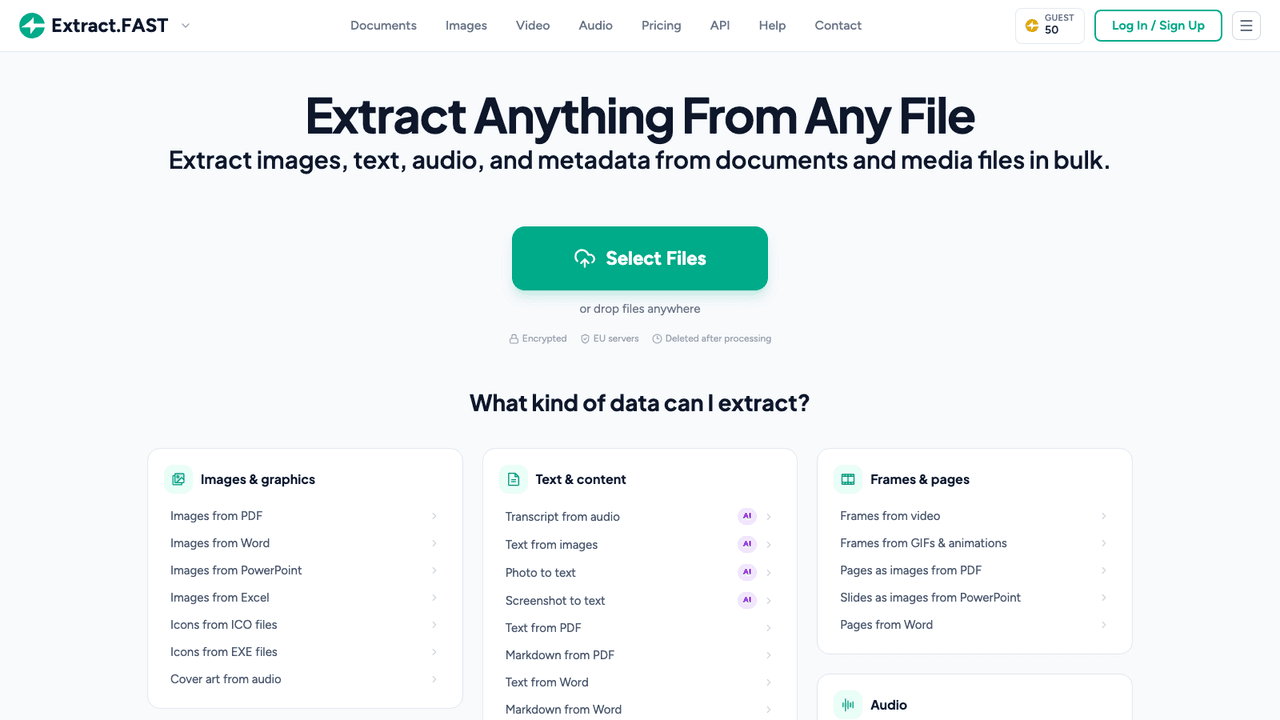 Extract.FAST screenshot