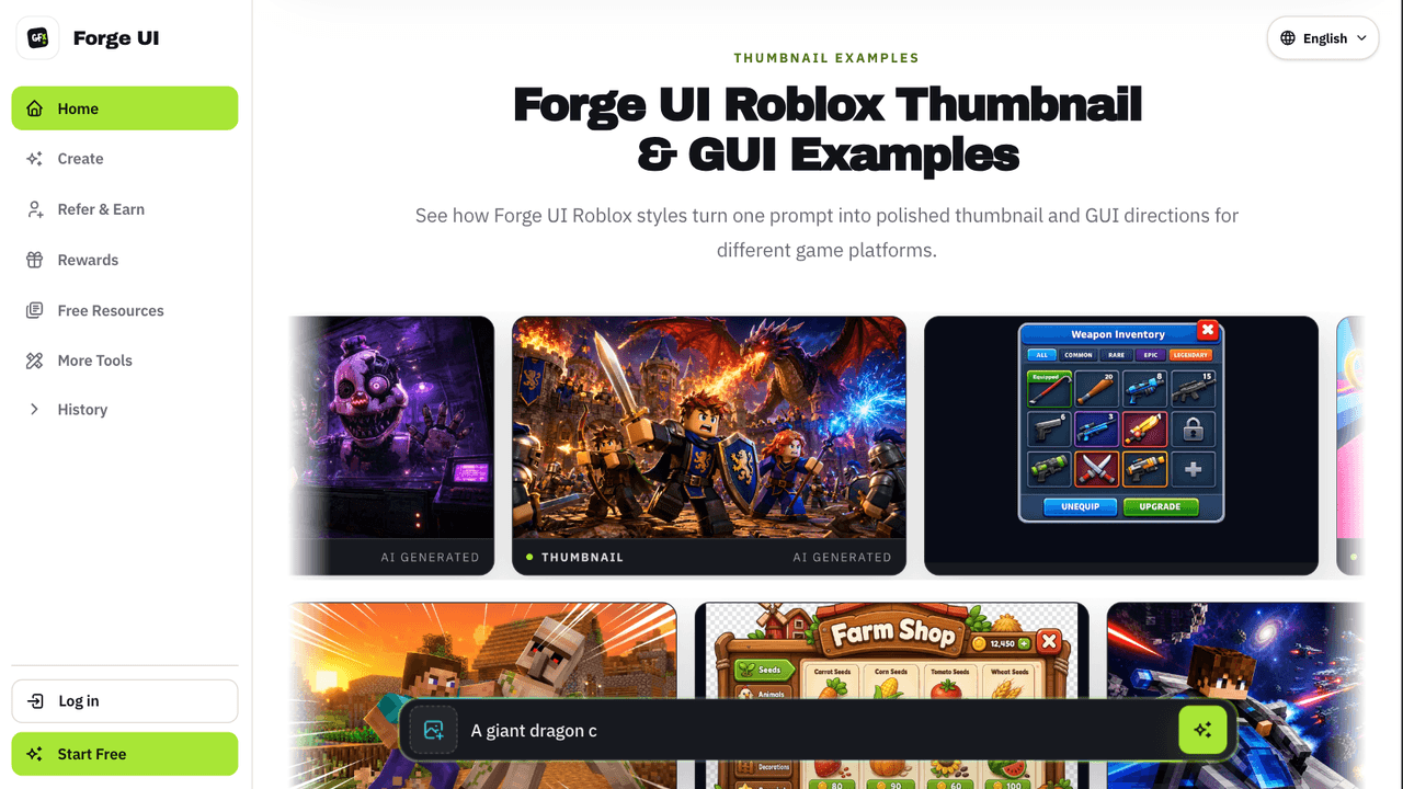 Forge UI screenshot 1 of 2