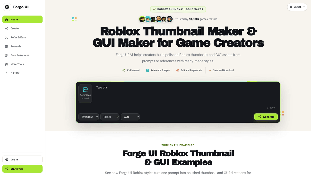 Forge UI screenshot 2 of 2