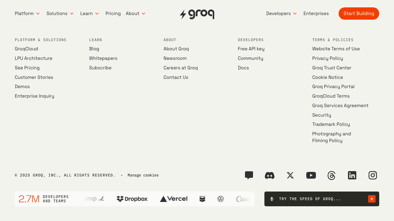 GroqCloud screenshot