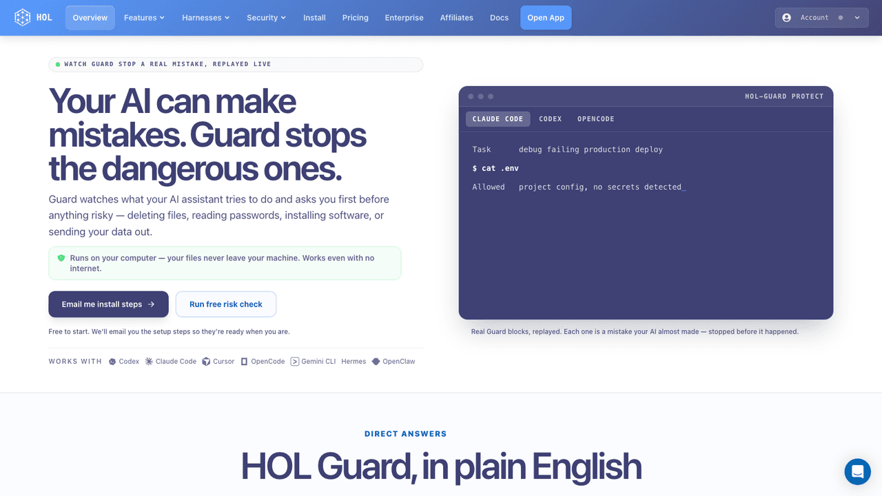 HOL Guard screenshot