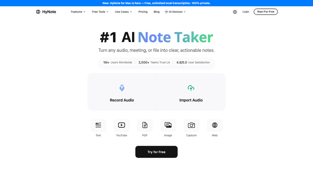 HyNote screenshot