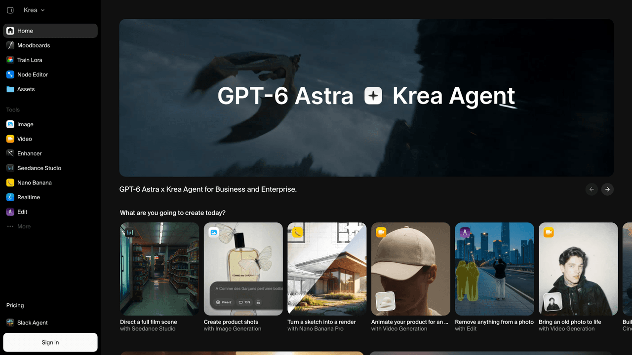 Krea screenshot