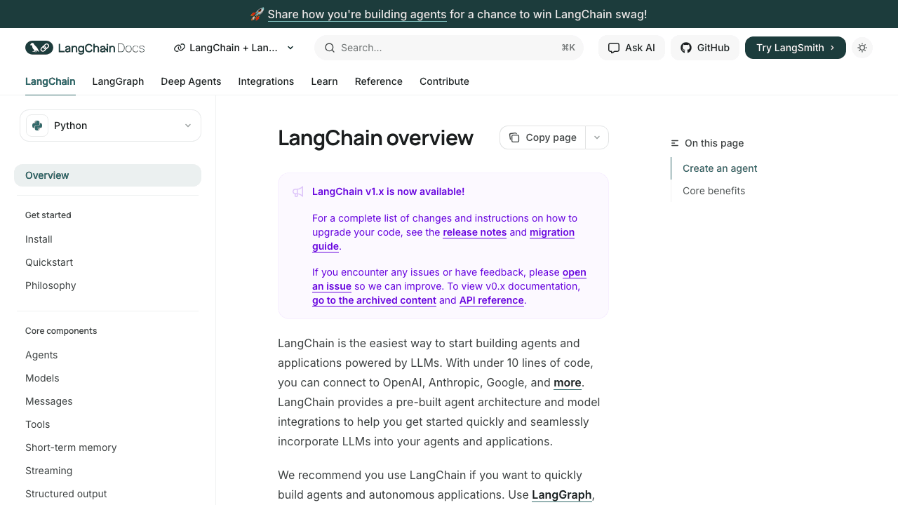 LangChain Agents screenshot