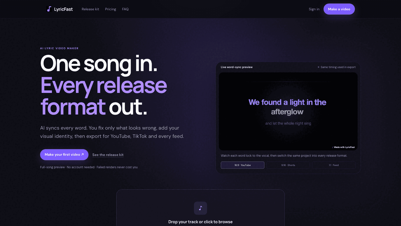 LyricFast screenshot