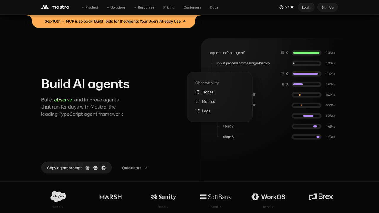Mastra screenshot
