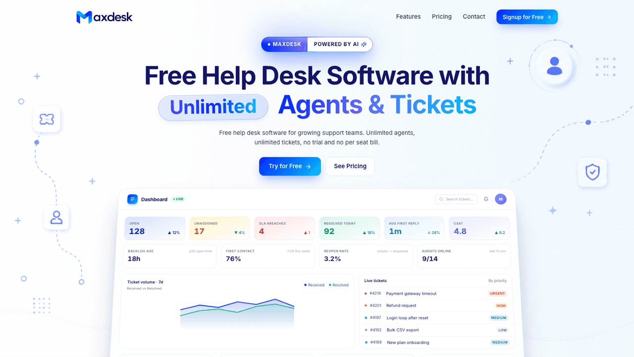 Maxdesk screenshot
