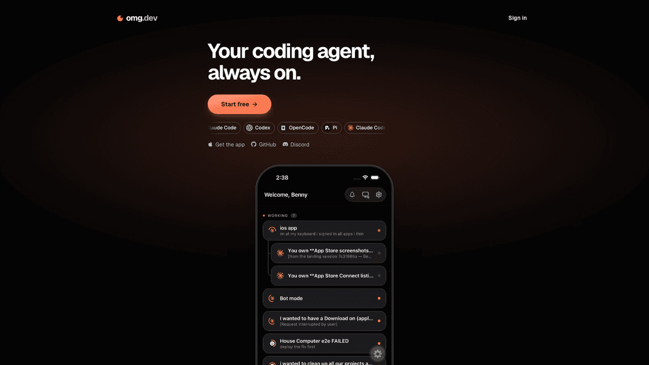 omg.dev screenshot