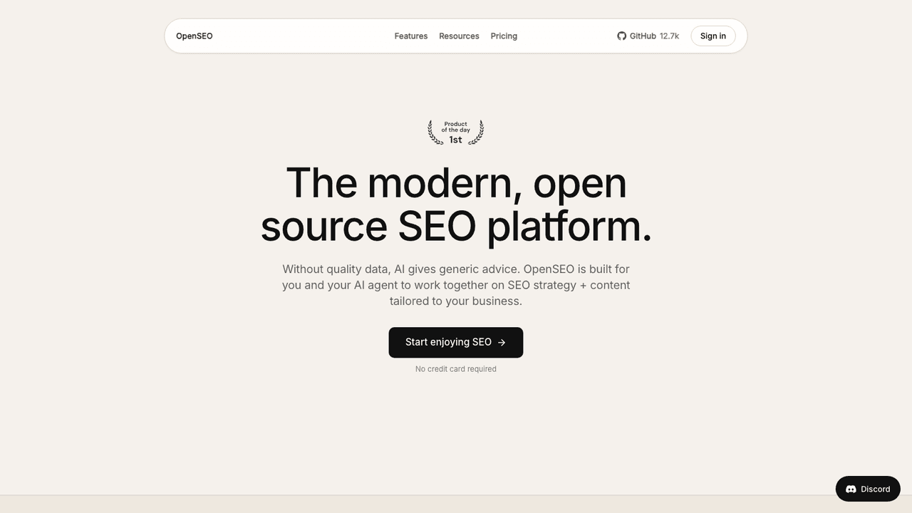 OpenSEO screenshot