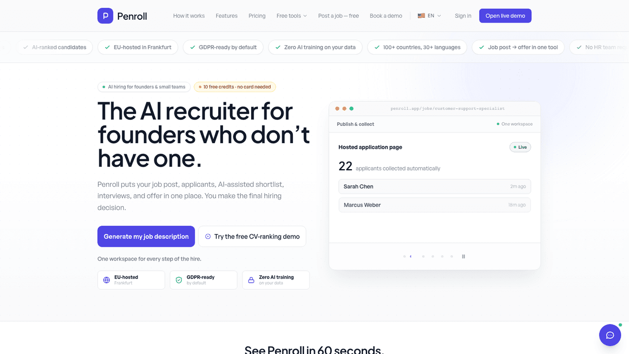 Penroll screenshot