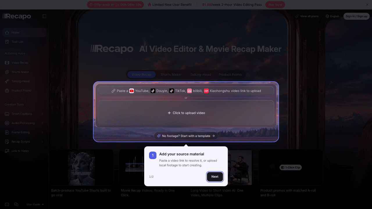 Recapo.ai screenshot