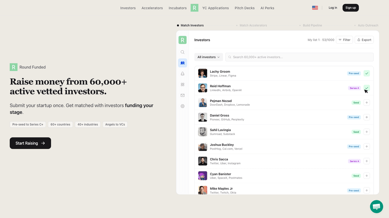 Round Funded screenshot