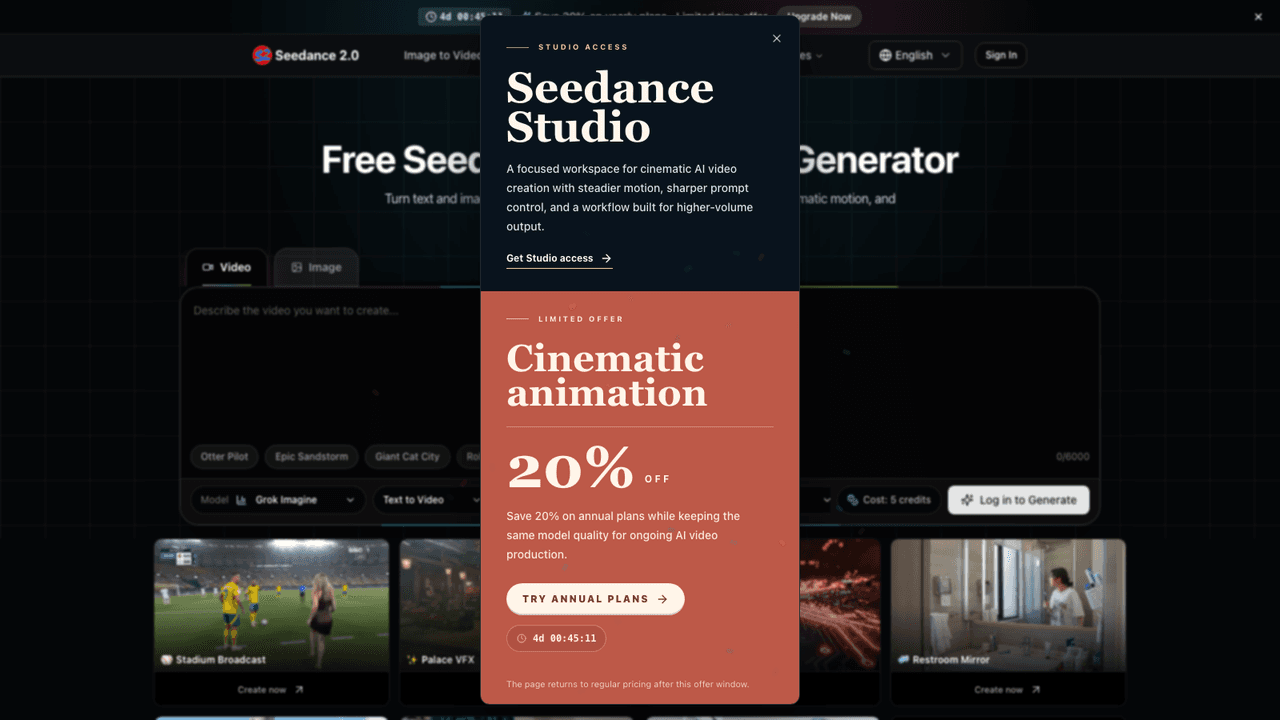 Seedance 2.0 screenshot