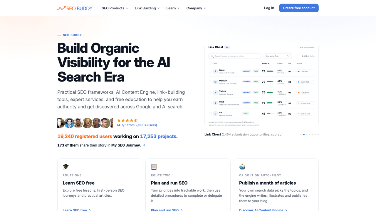 SEO Buddy screenshot