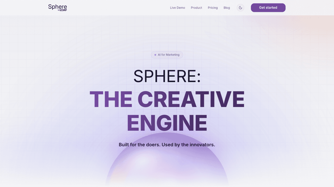 Sphere by 123RF screenshot
