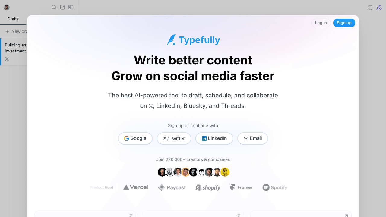 Typefully screenshot