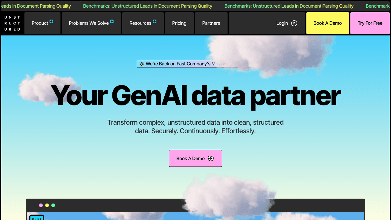 Unstructured screenshot