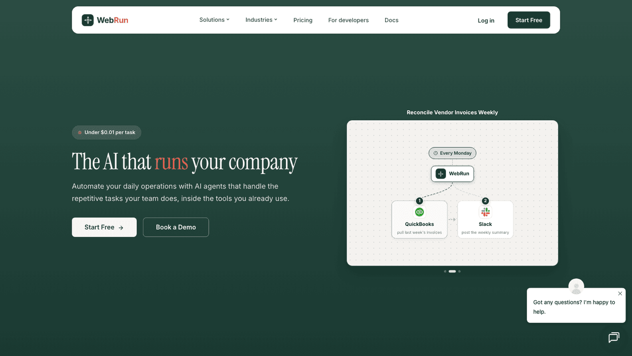 WebRun screenshot