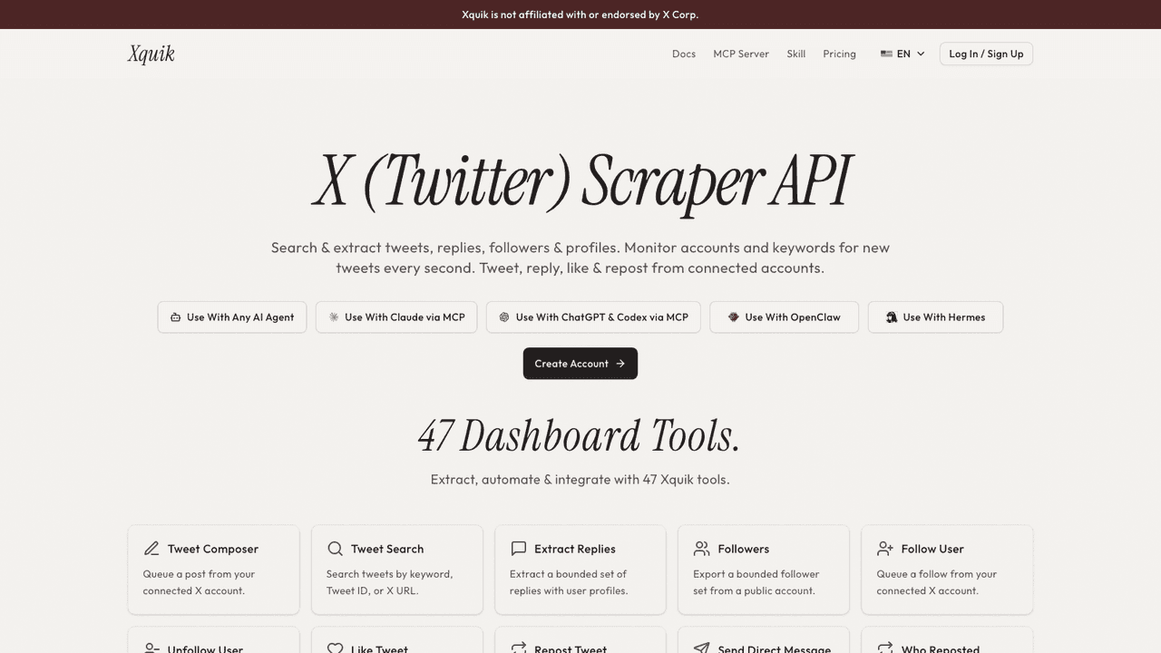 Xquik screenshot