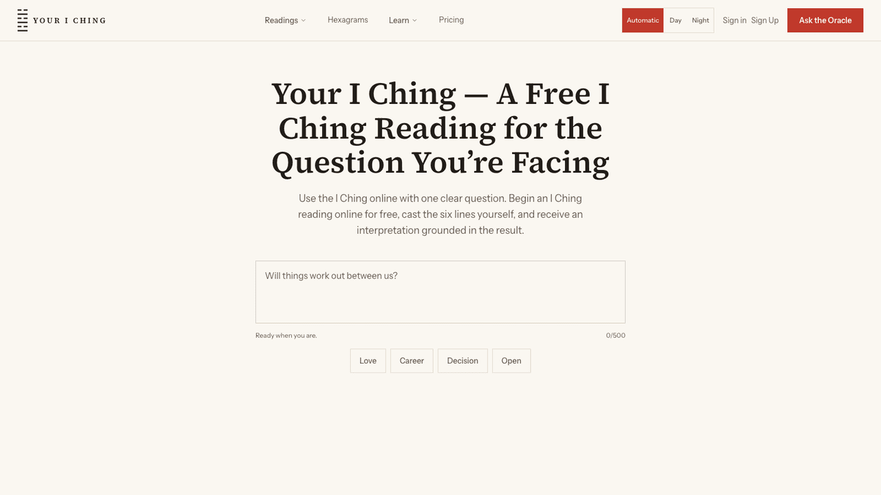 Your I Ching screenshot